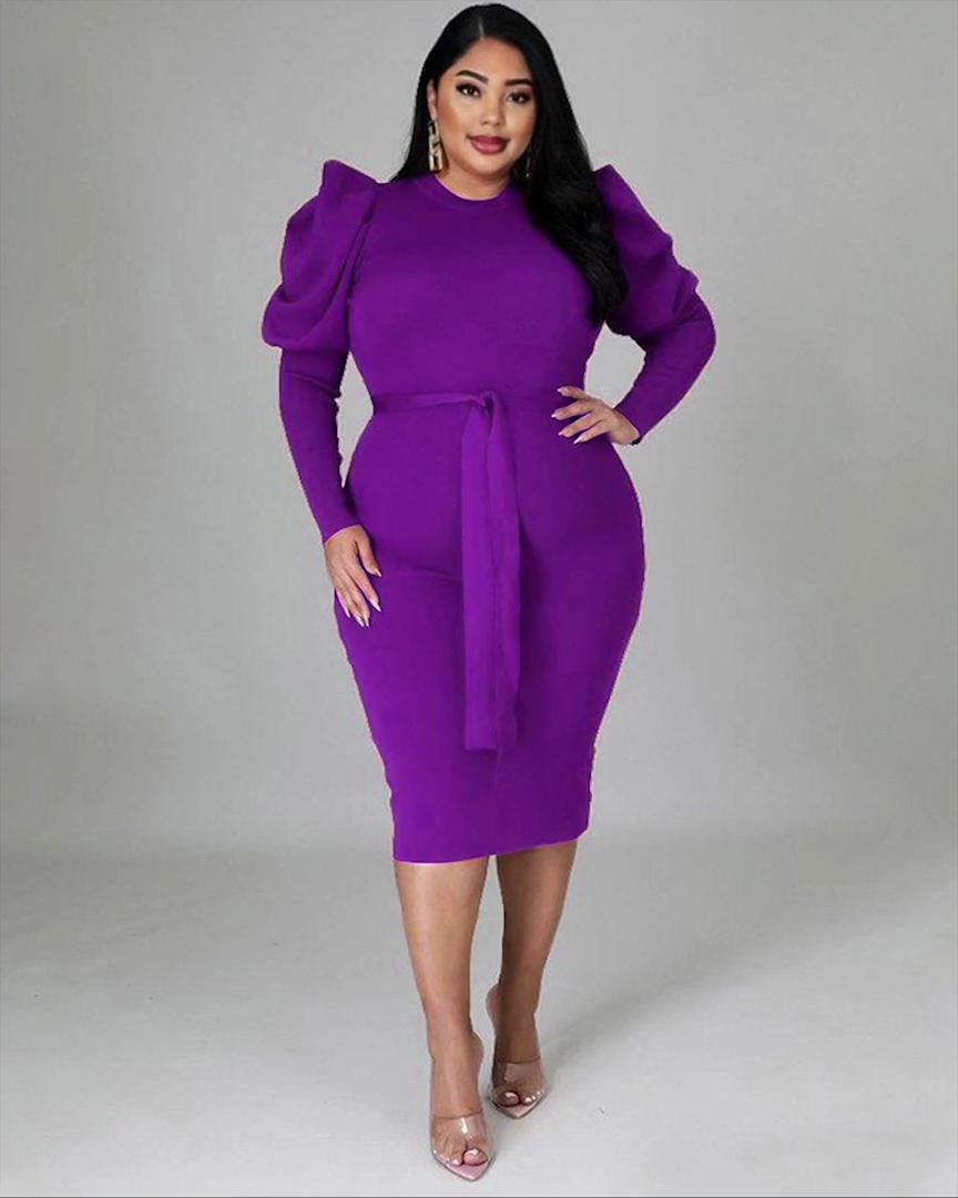 Puff Shoulder Dresses