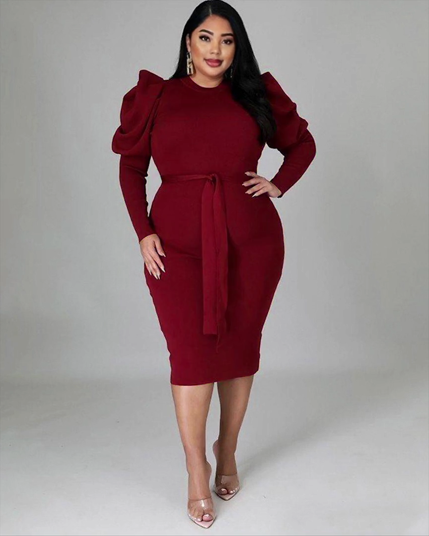 Puff Shoulder Dresses