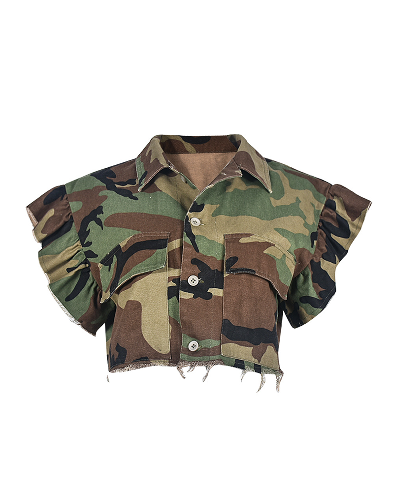 Camo Crop Jacket