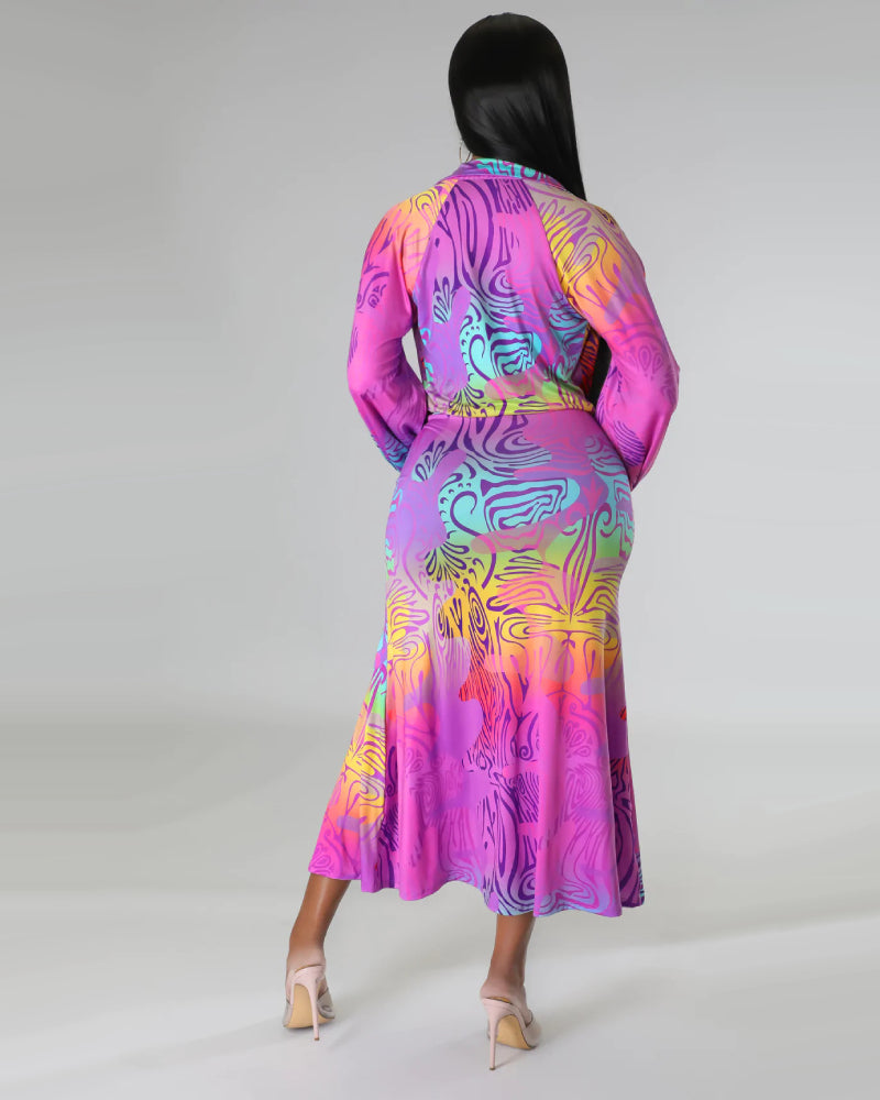 Water Ripple Skirt Set