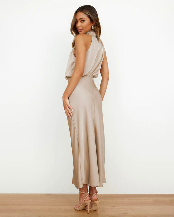 Supremely Pretty Embroidered Midi In Honey main image 1