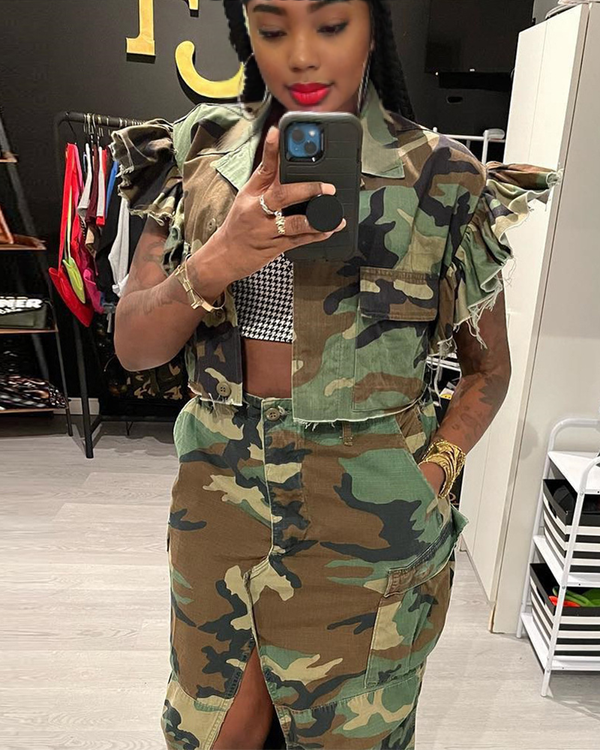 Camo Crop Jacket