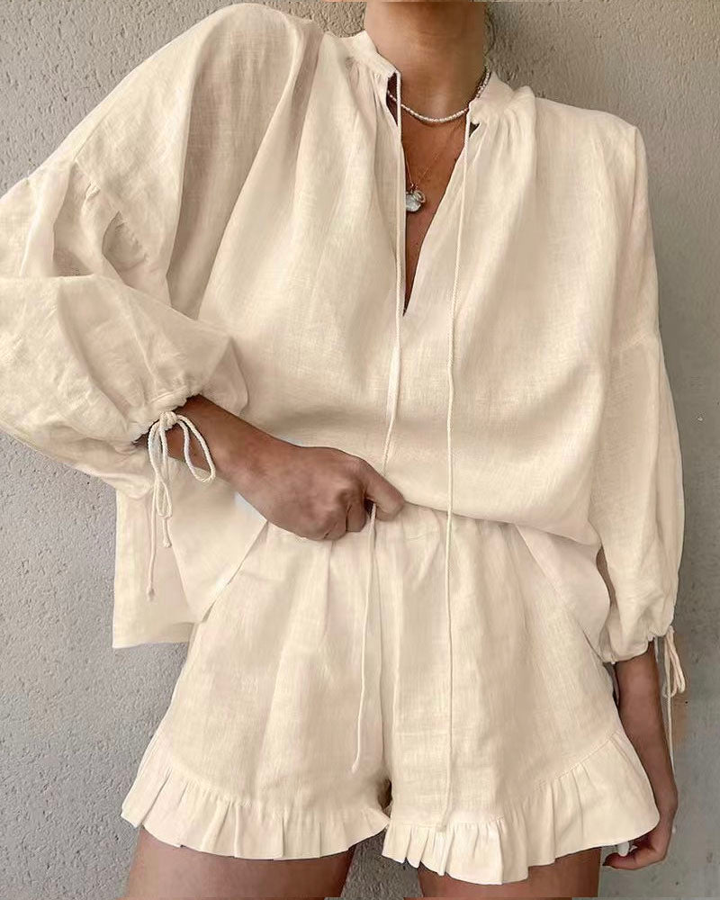 Parisian Linen Short Set