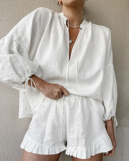 Parisian Linen Short Set