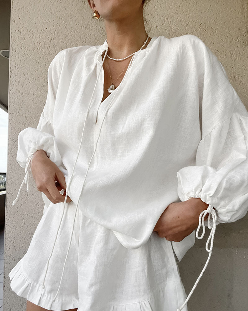 Parisian Linen Short Set