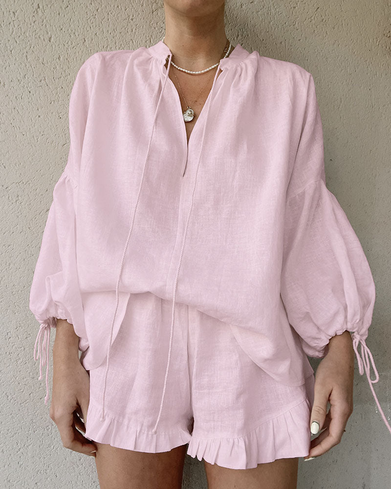 Parisian Linen Short Set