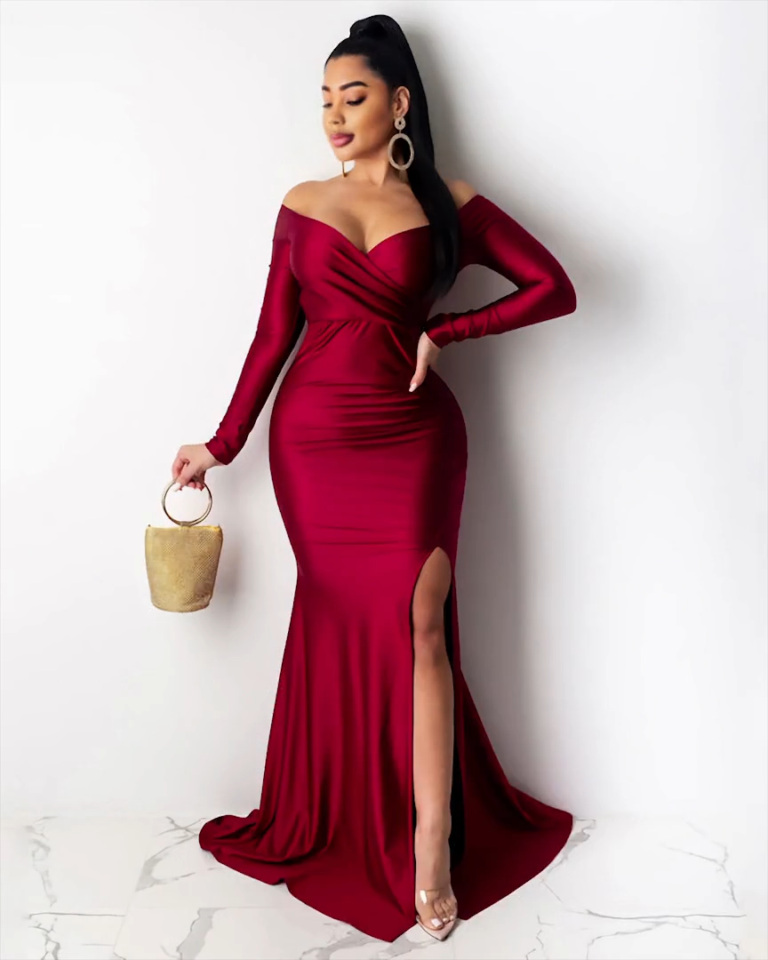 Party Evening Gown Maxi Dress – Sassy2