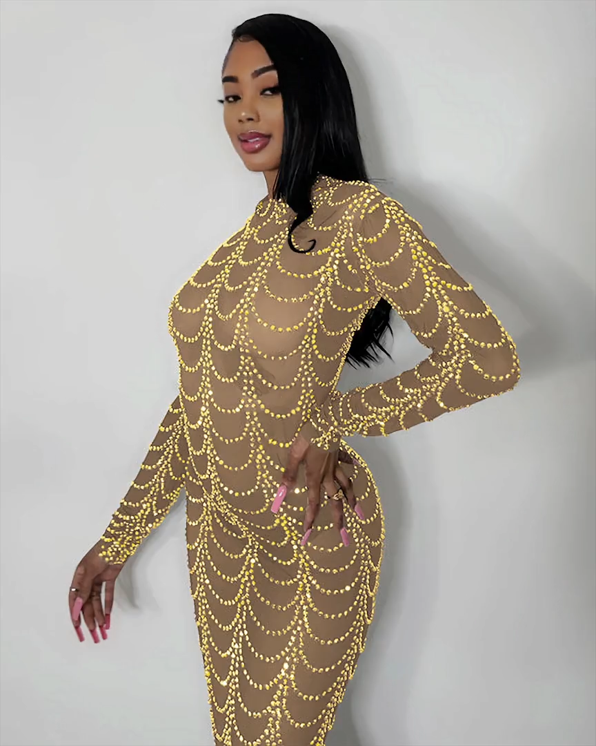 Sequin Evening Party Dress