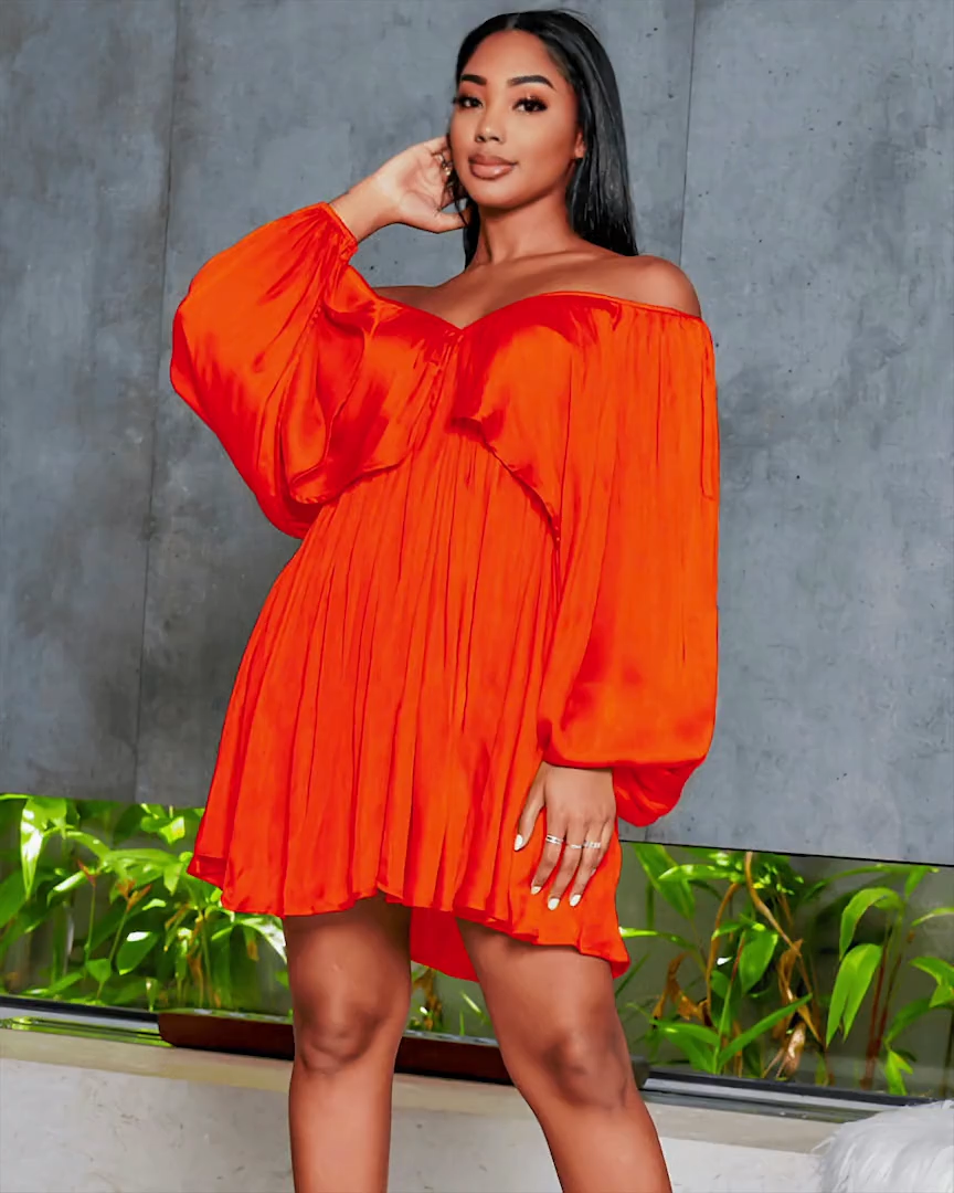 Shirred Mini Dress