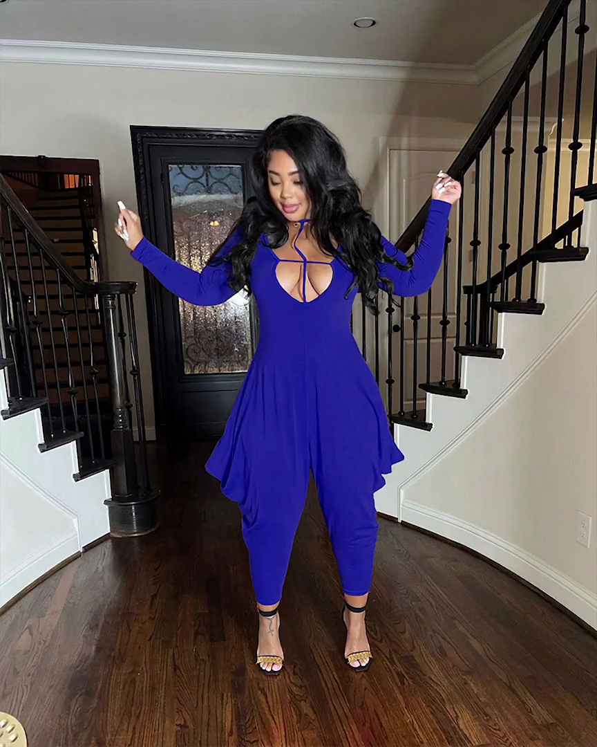 Solid Color Jumpsuit