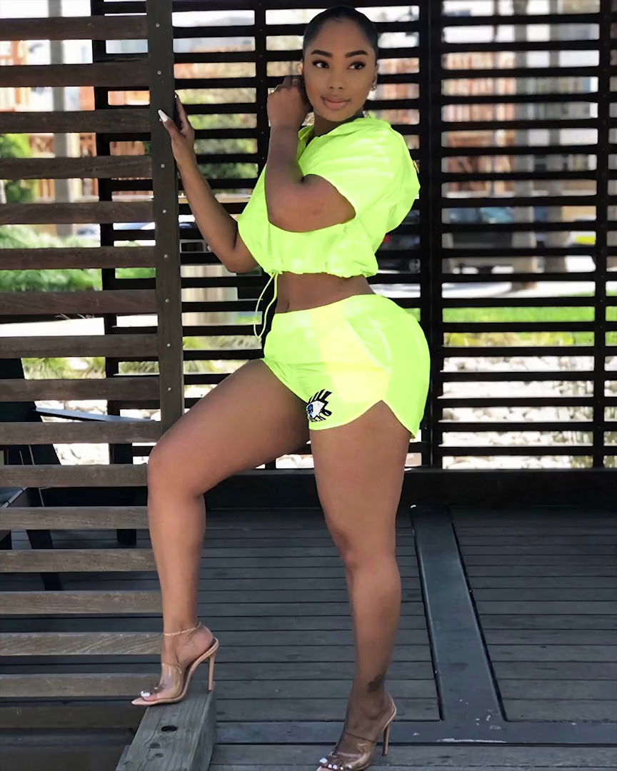 Solid Color Shorts Set