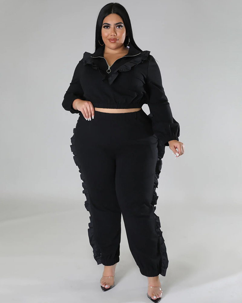 Ruffled Moments Pant Set