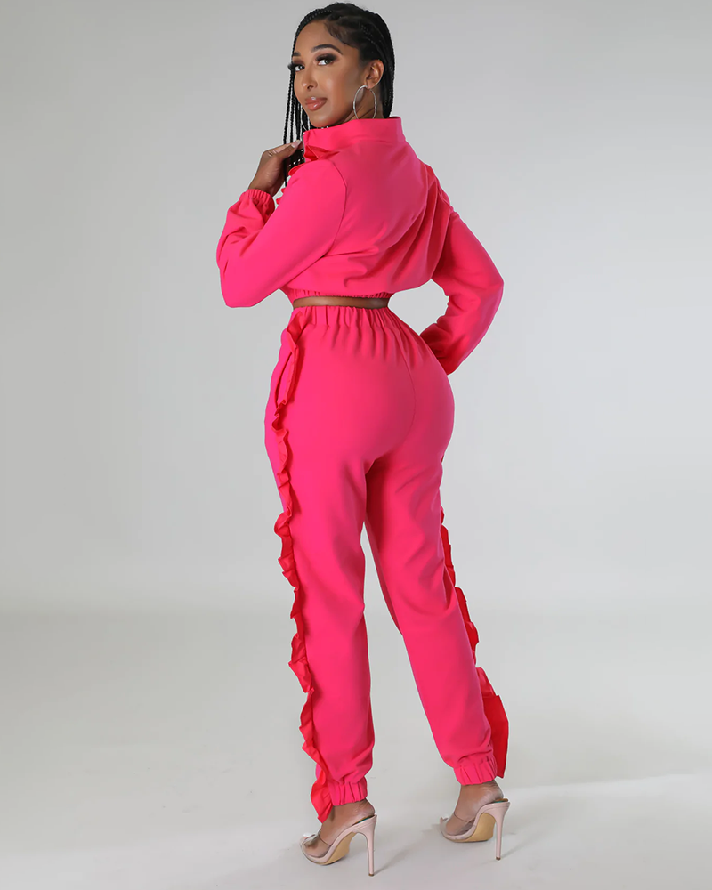 Ruffled Moments Pant Set