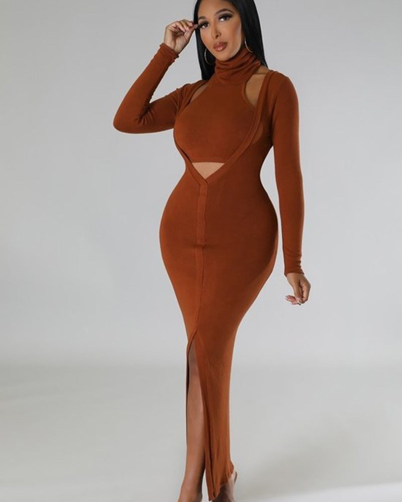 Turtleneck Sweater Dress Set