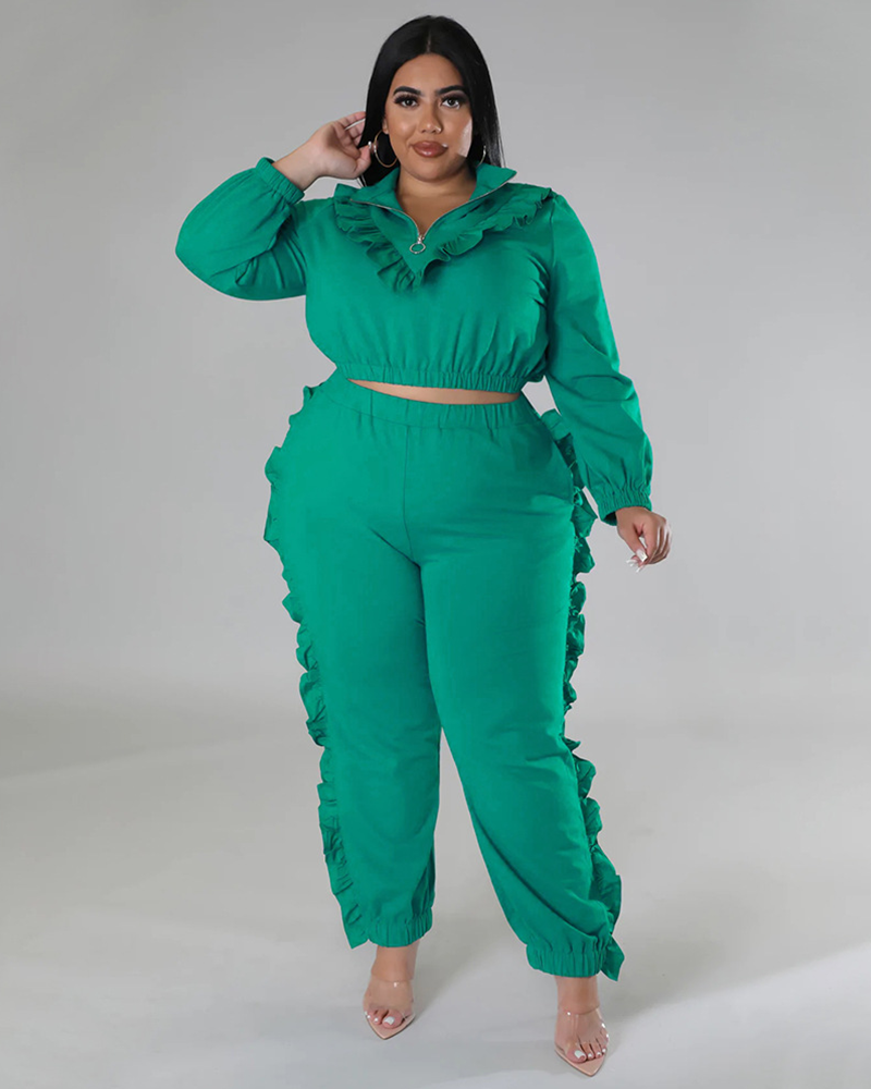 Ruffled Moments Pant Set