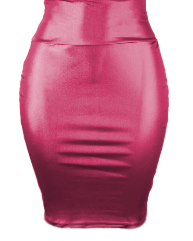 Faux Leather Pencil Skirt