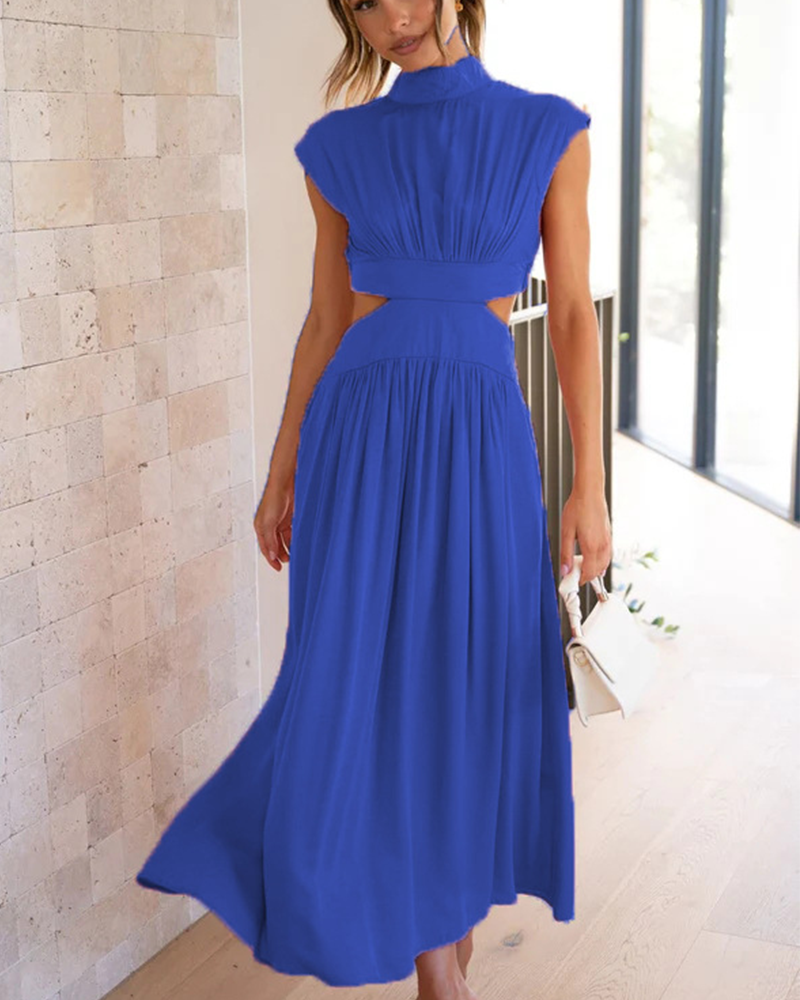 Elegant High Neck Maxi Dress – Sassy2
