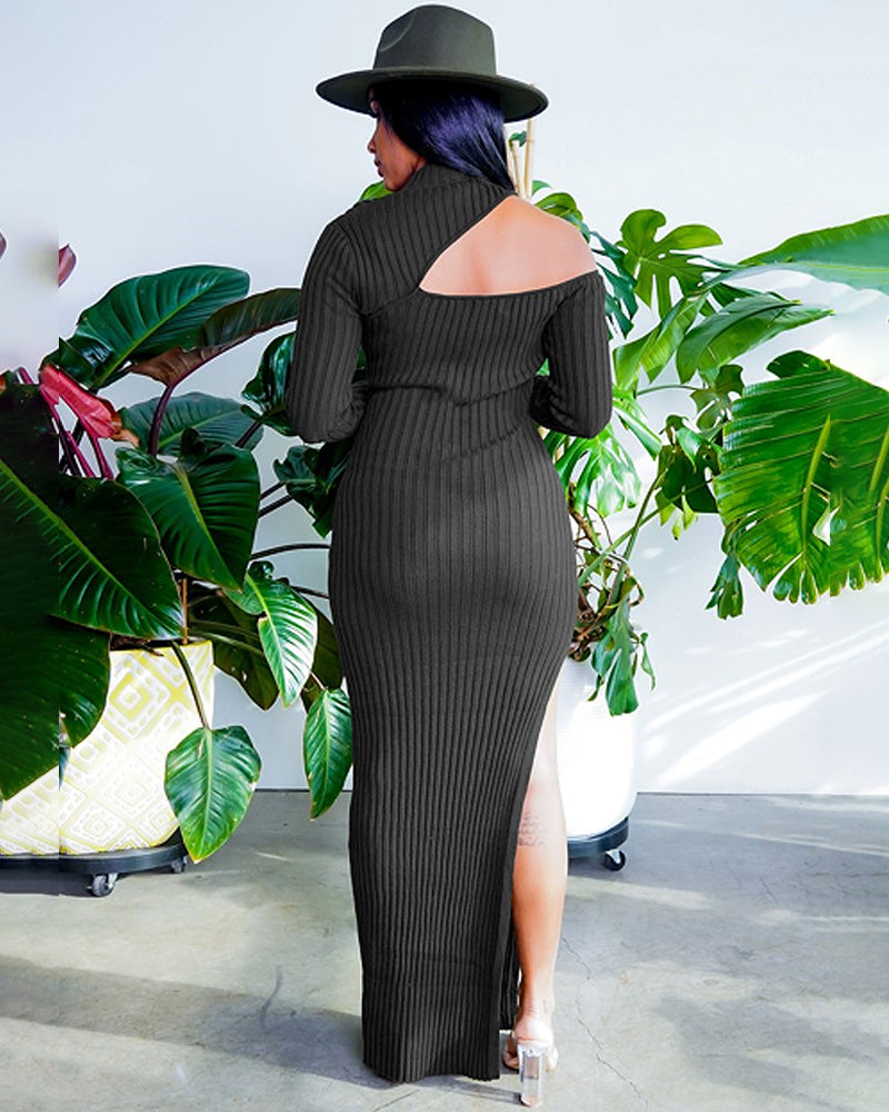 Cutout Side Split Maxi Dress – Sassy2