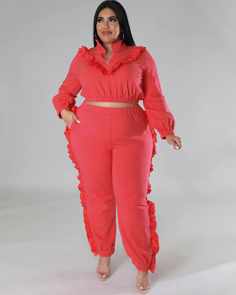 Ruffled Moments Pant Set