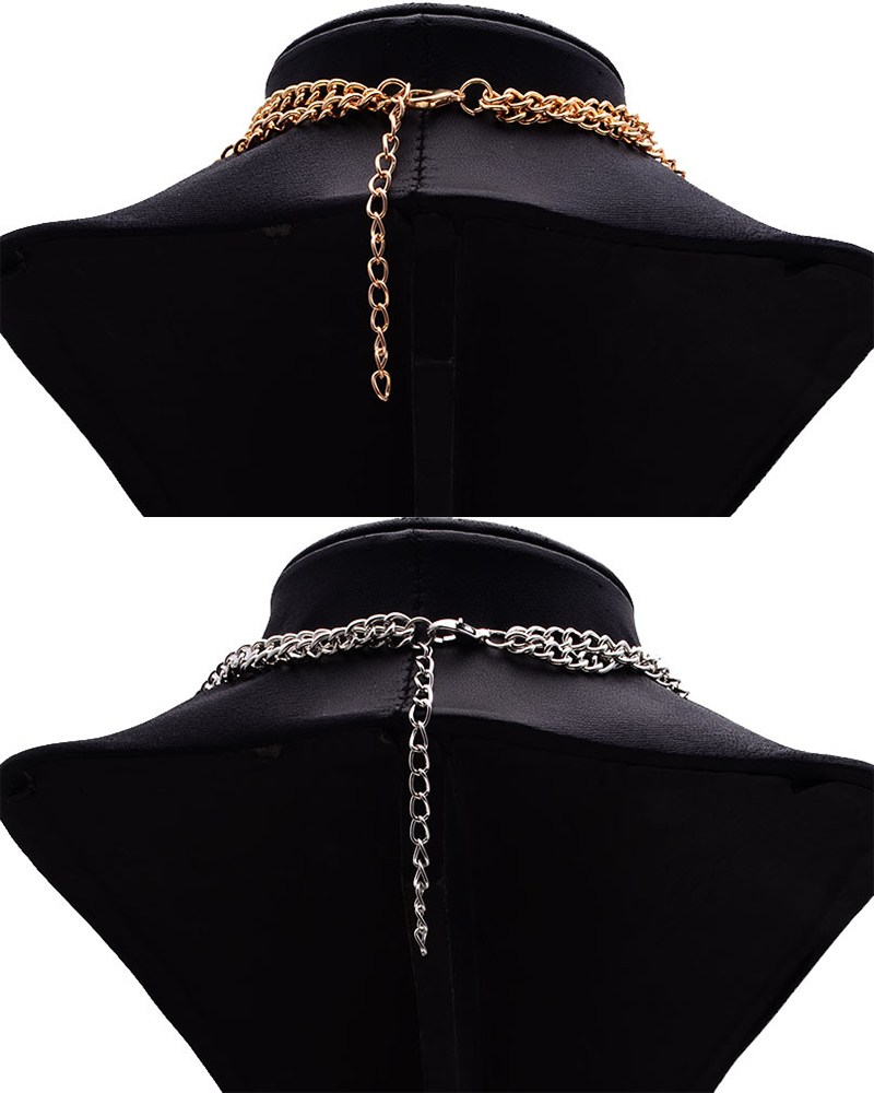 Floral Jeweled Choker Necklace