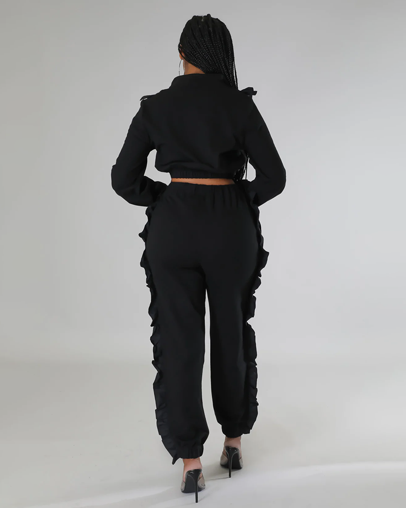 Ruffled Moments Pant Set
