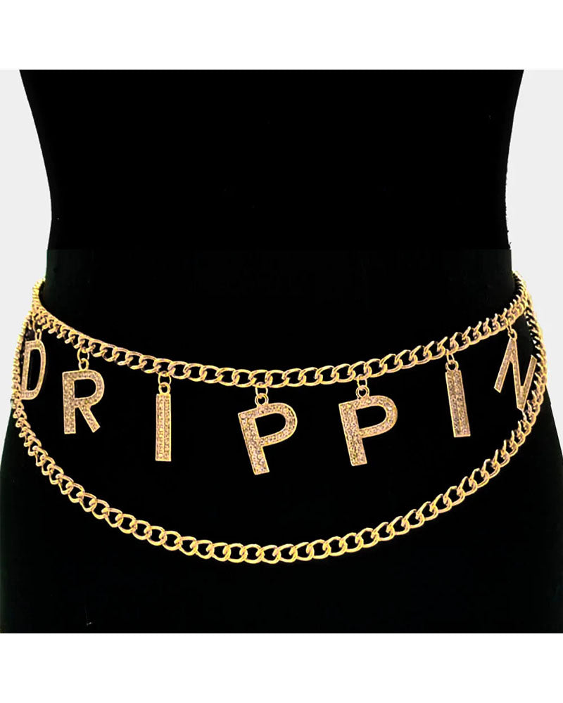 Drippn Chain Drippin Rhinestone Chain Belt – Sassy2