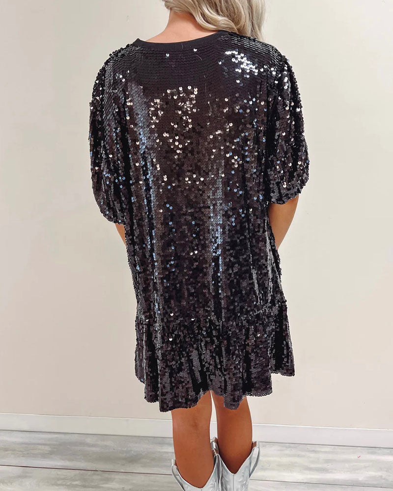 It’s My Birthday Sequin Ruffle Dress – Sassy2