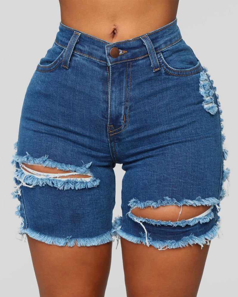 Cut Them Up Denim Shorts Sassy2